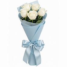 Букет 5 Белых роз Проуд #REPLACE_PRED# Новомихайловском