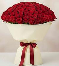 Букет 101 Красная роза Милано в Новомихайловском