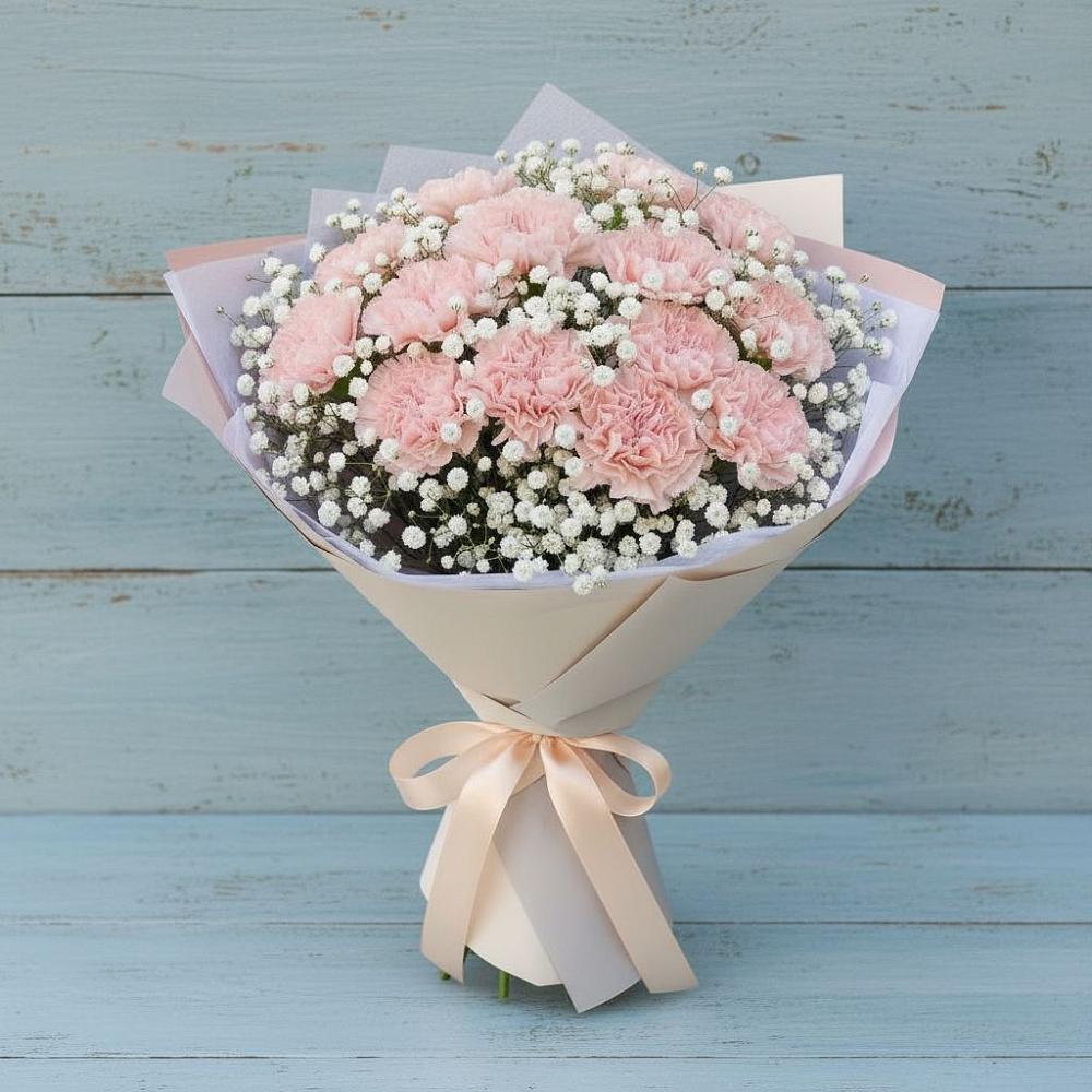 Букет цветов из: Гвоздики в Новомихайловском