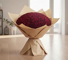Букет 101 Красная роза в Новомихайловском