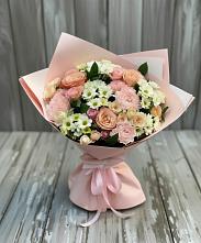 Букет цветов из:  Гвоздики, Розы и Хризантемы в Новомихайловском