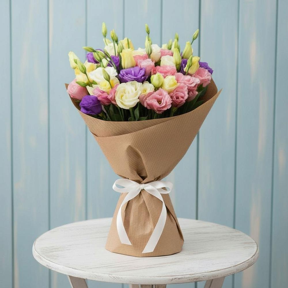 Букет цветов из: Лизиантусы в Новомихайловском