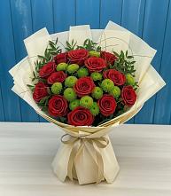 Букет цветов из:  Розы и Хризантемы в Новомихайловском