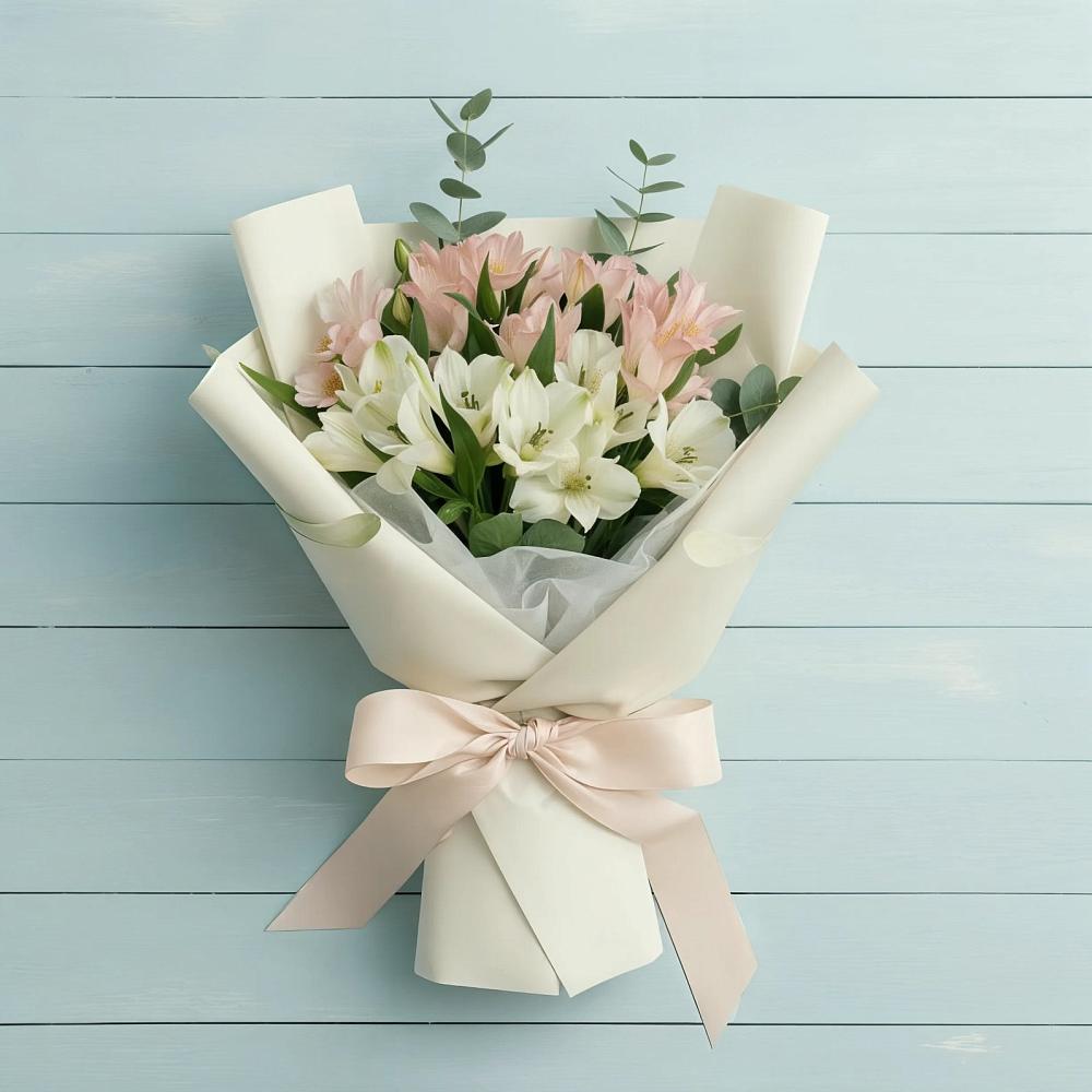 Букет цветов из: Альстромерии в Новомихайловском